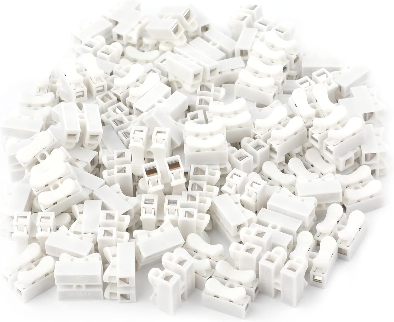 Push Fit Connector - 照明用スプリング式電気コネクタ、クイックワイヤーケーブル、ch2コネクタ、10a、220v、2ピン、50個
