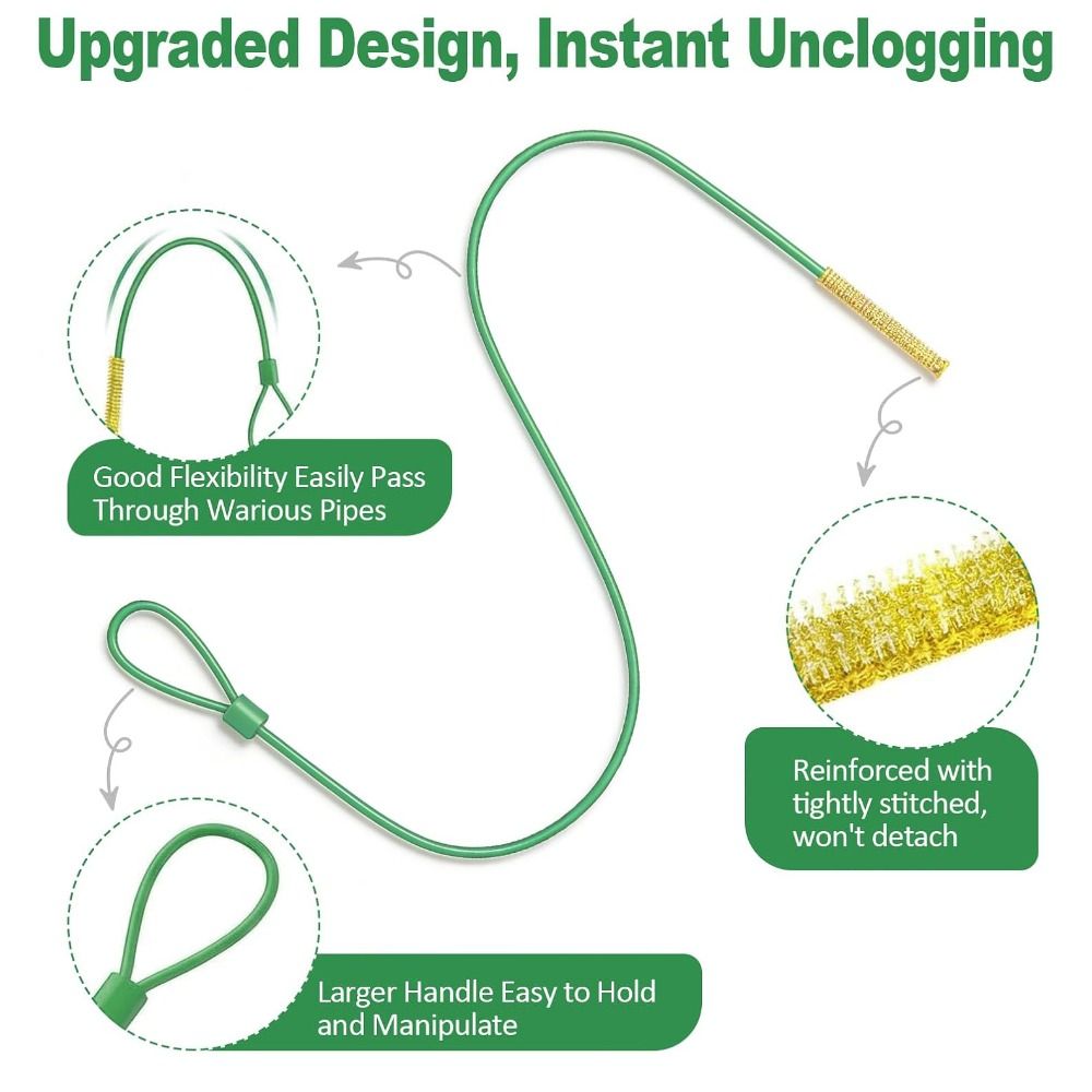 実用的なフレキシブル排水管クリーナー5個セット、耐久性のある - Drain Snake Flexible のレビューと価格